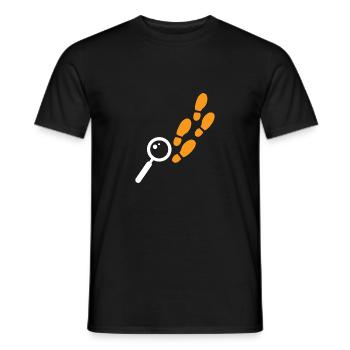 Lupe Spur verfolgen Detektiv Geschenk Kinder - Männer T-Shirt - Schwarz - Vorne - AI Model Male 178 light (178cm)
