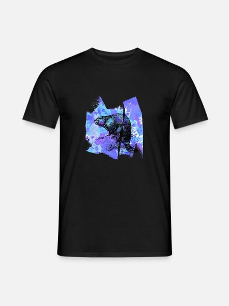 Biber Wiesel Otter Nager T Shirt Geschenk - Männer T-Shirt - Schwarz