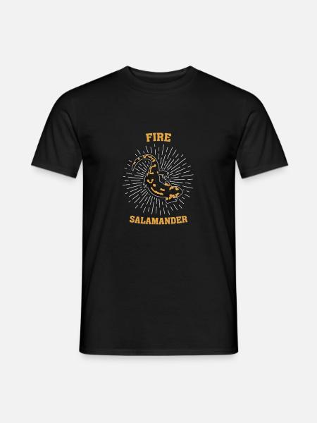 Feuersalamander Salamander Eidechse Echse Geschenk - Männer T-Shirt - Schwarz