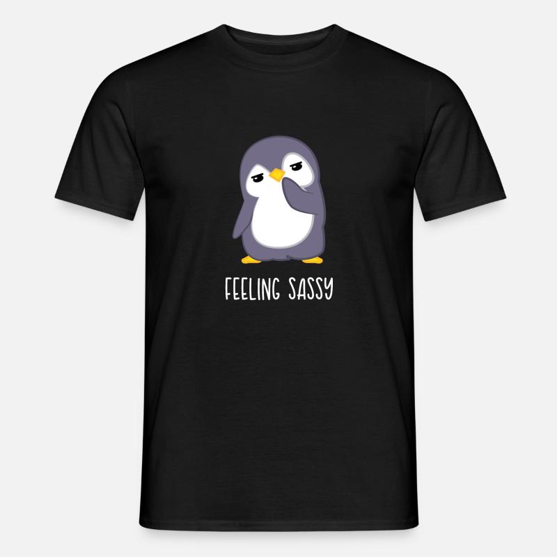 Pinguin – Pinguine – Pinguinfan – Frechdachs - Männer T-Shirt - Schwarz