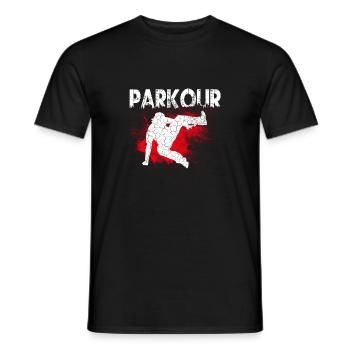 parkour - Männer T-Shirt - Schwarz - Vorne - AI Model Male 178 light (178cm)