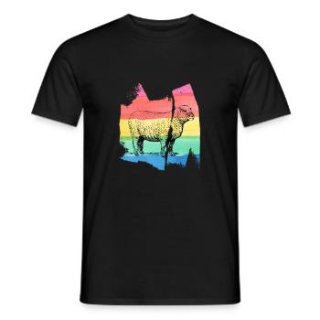 T-shirt mouton mouton noir mouton noir - T-shirt homme - noir - Devant - AI Model Male 178 light (178cm)