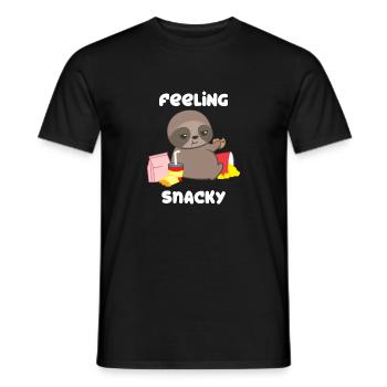 Sloth sloths - Sloth fan - Chubby - Men's T-Shirt - black - Front - AI Model Male 178 light (178cm)