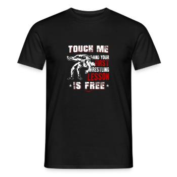 wrestling - Men's T-Shirt - black - Front - AI Model Male 178 light (178cm)