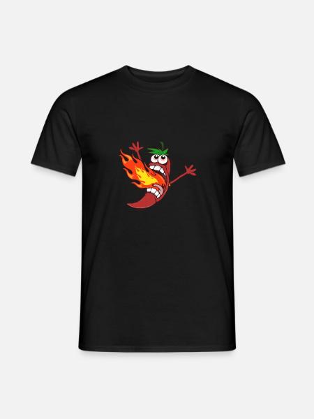 chilli pepper hot sauce - Men's T-Shirt - black