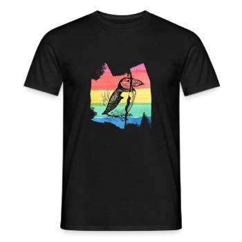 Puffin Puffin Parrot Diver T Shirt - T-shirt homme - noir - Devant - AI Model Male 178 light (178cm)