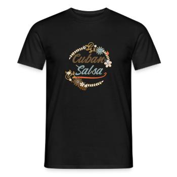 Cuban Salsa - Geschenk T-Shirt für Salsa Tänzer - Männer T-Shirt - Schwarz - Vorne - AI Model Male 178 light (178cm)