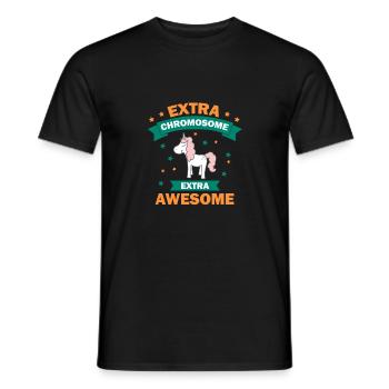 Unicorn Unicorn Glitter Rainbow Extra Chromosome - T-shirt homme - noir - Devant - AI Model Male 178 light (178cm)