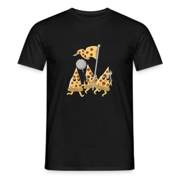 Révolution pizza - T-shirt homme - noir - Devant - AI Model Male 178 light (178cm)