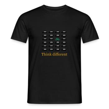 Car Bicycle Ecologically Ecological Gift - Men's T-Shirt - black - Front - AI Model Male 178 light (178cm)