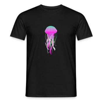 Qualle Quallen Geschenk - Männer T-Shirt - Schwarz - Vorne - AI Model Male 178 light (178cm)