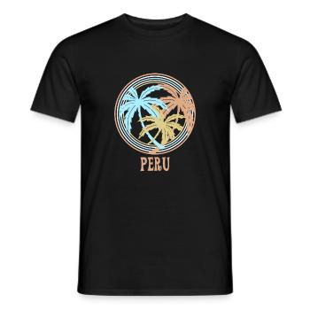 Peru - Männer T-Shirt - Schwarz - Vorne - AI Model Male 178 light (178cm)