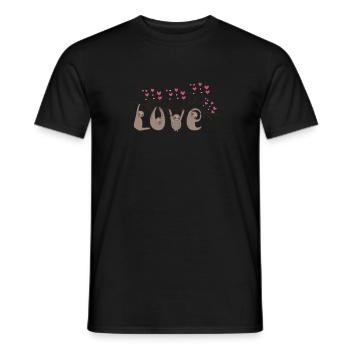 Sloth sloths - Sloth fan - Love gift - Men's T-Shirt - black - Front - AI Model Male 178 light (178cm)