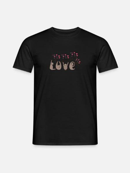 Faultier– Faultiere – Faultierfan – Liebe Geschenk - Männer T-Shirt - Schwarz