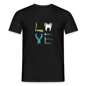 Funny Dentist Tools Dental Hygienist T-shirt - Men's T-Shirt - black - Front - AI Model Male 178 light (178cm)