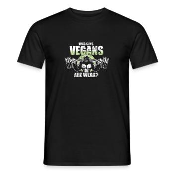Vegan Bodybuilder Geschenk Gym Workout Fitness - Männer T-Shirt - Schwarz - Vorne - AI Model Male 178 light (178cm)