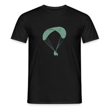Vintage paragliding paragliding paragliding tshirt - Men's T-Shirt - black - Front - AI Model Male 178 light (178cm)