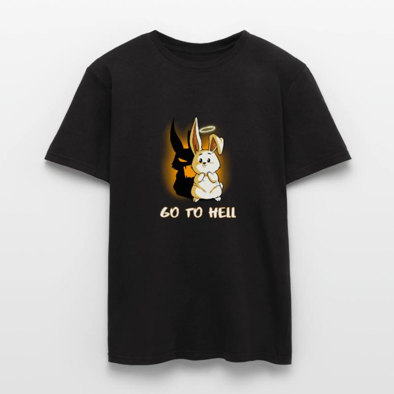 Go To Hell Bunny Rabbit Rabbit Angel Devil Men's T-Shirt