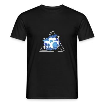 Schlagzeug Geschenk Schlagzeugspieler Percussion - Männer T-Shirt - Schwarz - Vorne - AI Model Male 178 light (178cm)