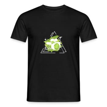 Schlagzeug Geschenk Schlagzeugspieler Percussion - Männer T-Shirt - Schwarz - Vorne - AI Model Male 178 light (178cm)