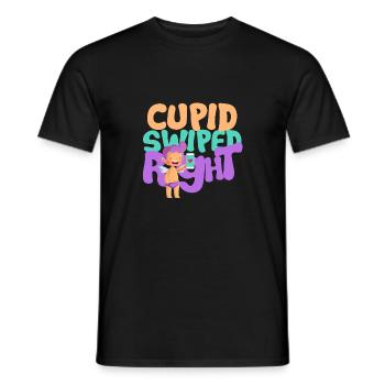 Valentine Love Love Hugging Couple Embrasser Coeur - T-shirt homme - noir - Devant - AI Model Male 178 light (178cm)