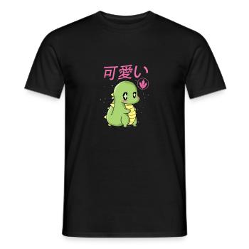 Kawaii Dino T-Rex cute and cute gift - Men's T-Shirt - black - Front - AI Model Male 178 light (178cm)