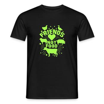 Vegan Amis Vegan Pas Manger Viande Cadeau - T-shirt homme - noir - Devant - AI Model Male 178 light (178cm)