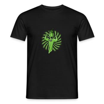 Cadeau végétarien végétarien aux haricots verts - T-shirt homme - noir - Devant - AI Model Male 178 light (178cm)