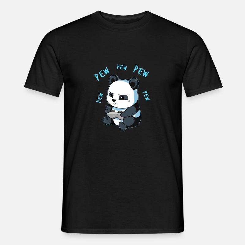 Gaming Panda Videospiel Computer Konsole Geschenk - Männer T-Shirt - Schwarz