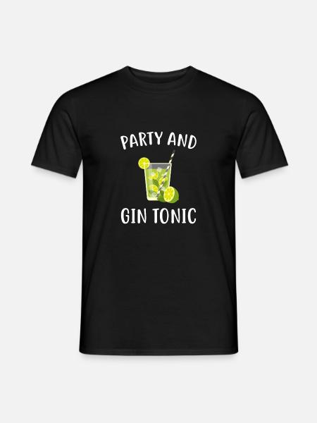Party and Gin Tonic - Men's T-Shirt - black