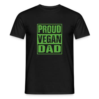 Dad father vegan veganism animal rights animal rights - Men's T-Shirt - black - Front - AI Model Male 178 light (178cm)