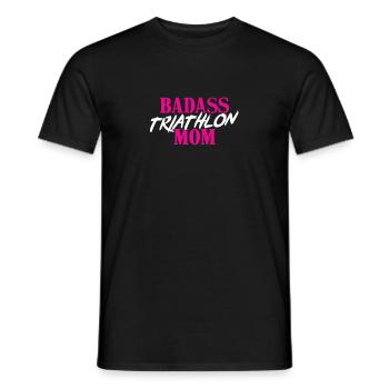 Badass Triathlon Mom Geschenk Triathlet Mutter - Männer T-Shirt - Schwarz - Vorne - AI Model Male 178 light (178cm)