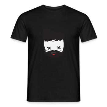 Visage comique croise les yeux cadeau - T-shirt homme - noir - Devant - AI Model Male 178 light (178cm)