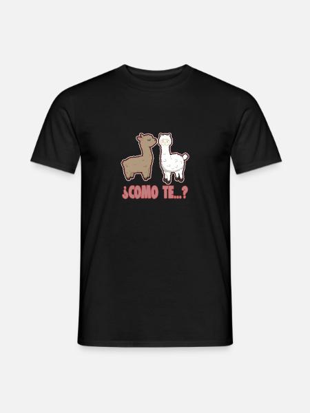 Como te llamas - divertido / funny llama español - Men's T-Shirt - black