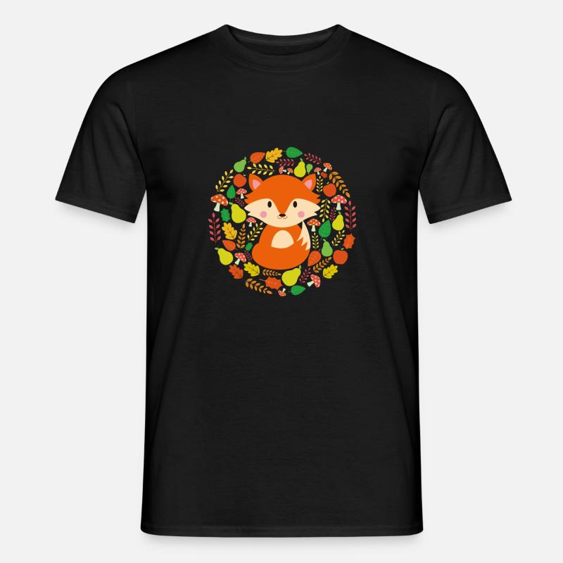 Herbstliches Fuchs Design Geschenkidee Fuchs-Liebe - Männer T-Shirt - Schwarz