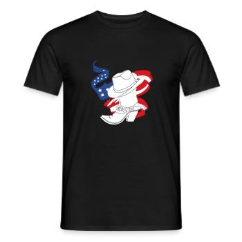 Linedance - Linedancer - Bottes Cowboy Pays - T-shirt homme - noir - Devant - AI Model Male 178 light (178cm)