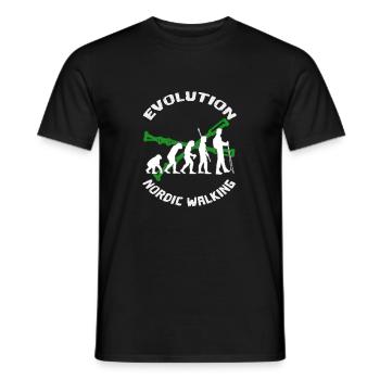 Darwin Evolution des Nordic Walking - Männer T-Shirt - Schwarz - Vorne - AI Model Male 178 light (178cm)