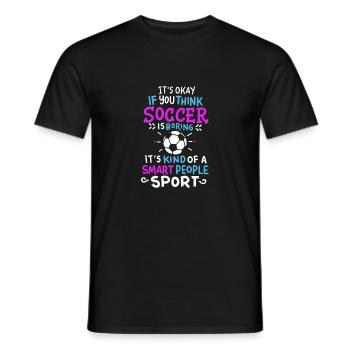 Fußball - Design - Fußballer - Spruch - Geschenk - Männer T-Shirt - Schwarz - Vorne - AI Model Male 178 light (178cm)