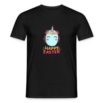 Einhorn - Einhörner - Geschenk - Frohe Ostern - Männer T-Shirt - Schwarz - Vorne - AI Model Male 178 light (178cm)