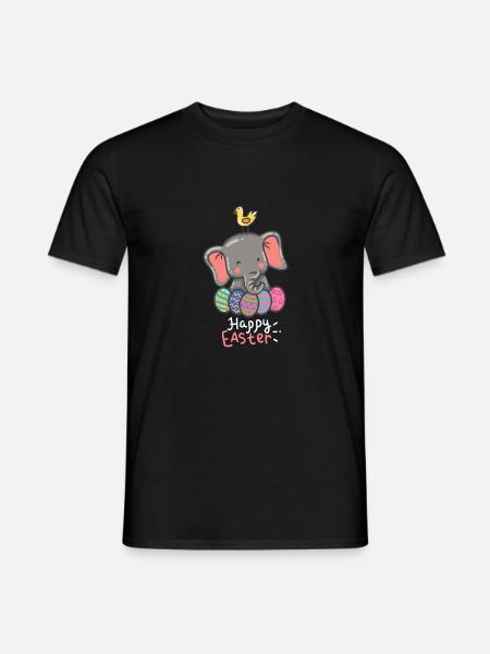 Elefant - Elefanten - Ostern - Frohe Ostern - Männer T-Shirt - Schwarz