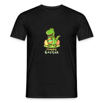 T-Rex - Easter - Happy Easter - Gift - Easter Egg - Men's T-Shirt - black - Front - AI Model Male 178 light (178cm)