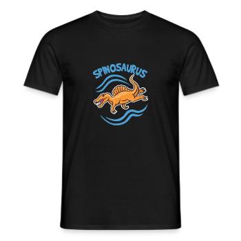 Dinosaurier Spinosaurus Comic Logo Schwimmer Dino - Männer T-Shirt - Schwarz - Vorne - AI Model Male 178 light (178cm)
