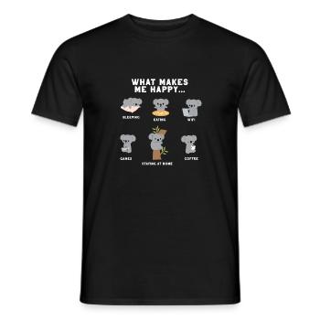 Koala - Ours Koala - Ours Koala - Introverti - Nerd - T-shirt homme - noir - Devant - AI Model Male 178 light (178cm)