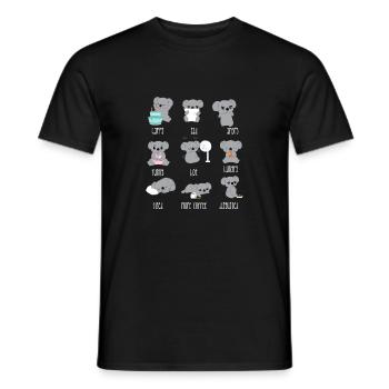 Koala - Ours Koala - Ours Koala - Cadeau - Émoticône - T-shirt homme - noir - Devant - AI Model Male 178 light (178cm)