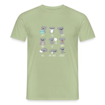 Koala - Koala Bär - Koalabär - Geschenk - Emoticon - Männer T-Shirt - Sage - Vorne - AI Model Male 178 light (178cm)