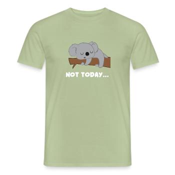 Koala - Koala Bär - Koalabär - Not today - Männer T-Shirt - Sage - Vorne - AI Model Male 178 light (178cm)
