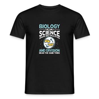 Biologie la seule reproduction de cellules amusantes de Science - T-shirt homme - noir - Devant - AI Model Male 178 light (178cm)