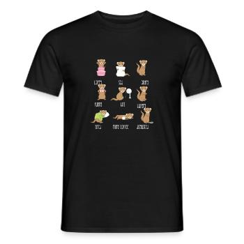 Frettchenfreund - Frettchen - Emotionen - Emoticon - Männer T-Shirt - Schwarz - Vorne - AI Model Male 178 light (178cm)
