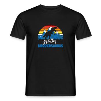 T Shirt Big Brother Dino Brothersaurus - Men's T-Shirt - black - Front - AI Model Male 178 light (178cm)