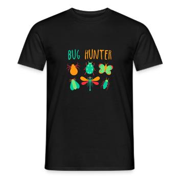 Bug Hunter beetle collector design kids gift - Men's T-Shirt - black - Front - AI Model Male 178 light (178cm)